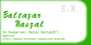 baltazar maszal business card